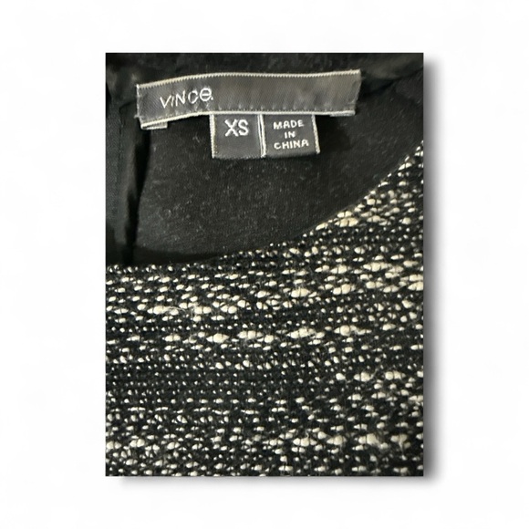 Vince women’s tweed wool cotton shift dress black beige size XS. - Picture 4 of 5